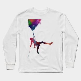 mountaineer climbing sport art #mountaineer #climbing Long Sleeve T-Shirt